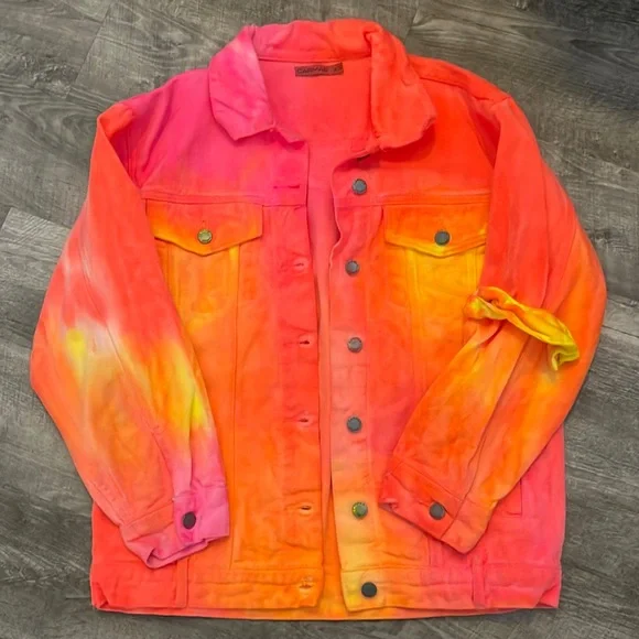Carmar Jackets Coats Carmar Neon Denim Oversized Jean Jacket